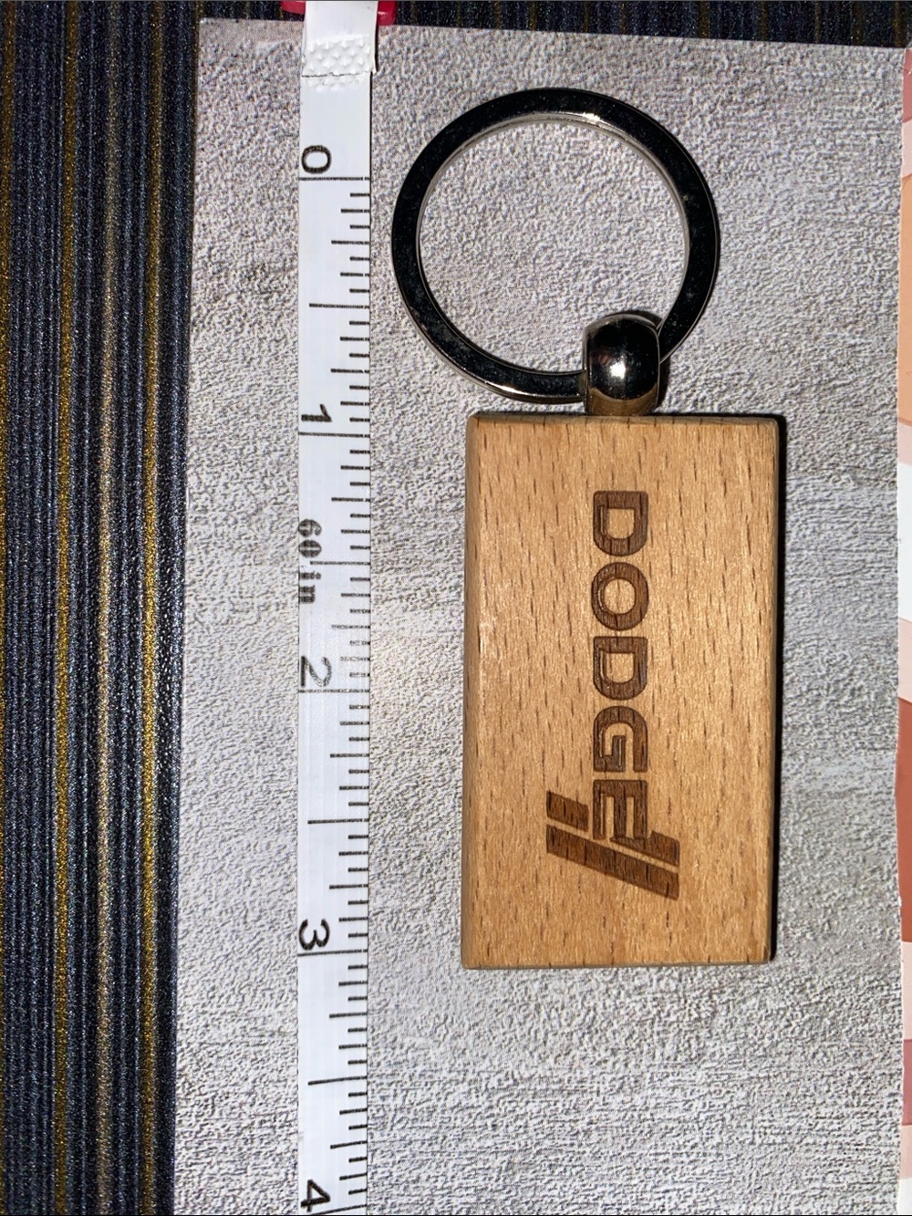 Engraved Wooden Keychain - Natural Brown
